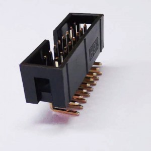 2x8p 2.54mm Páirc Ceart-Uillinn Dip Box Header Soicéad baineann